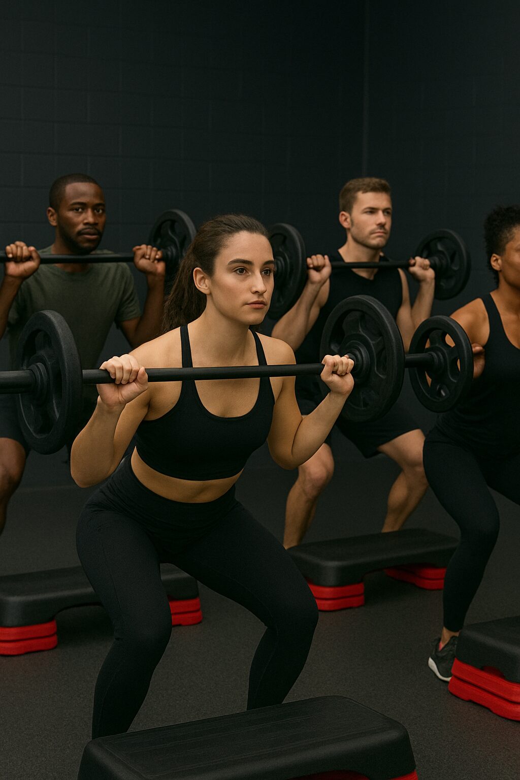 Body Pump class at Fit Elevation in Houston, Texas